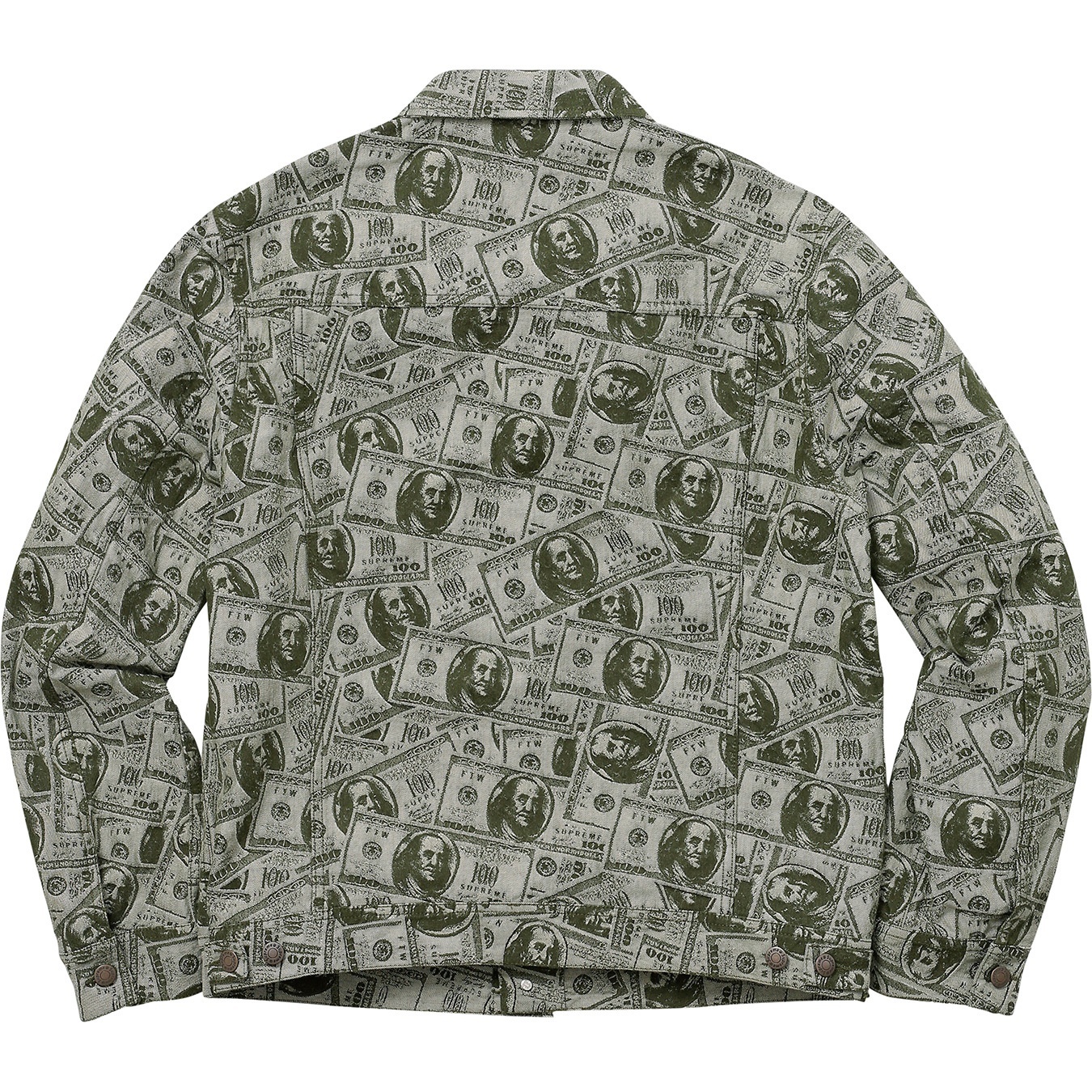 100 Dollar Bill Trucker Jacket view 11